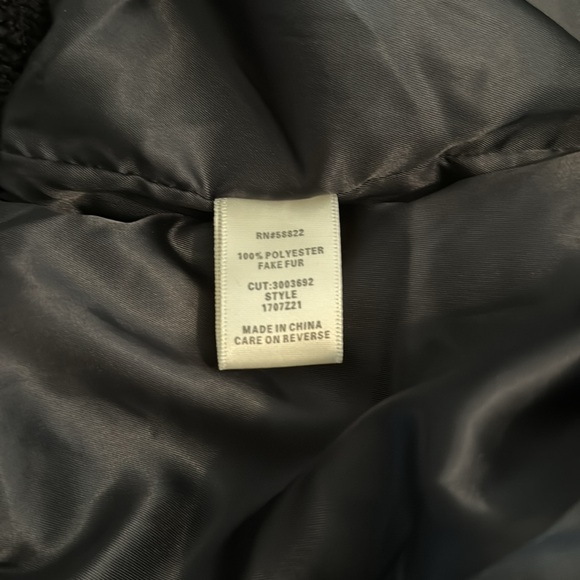 Max Studio Faux Fur Shearling Military/Moto Jacket - Picture 6 of 7